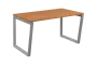 SEK-V - 14 stůl kancelářský, kovová podnož stříbrná, deska 25 mm, široký 1400 mm, buk royal
